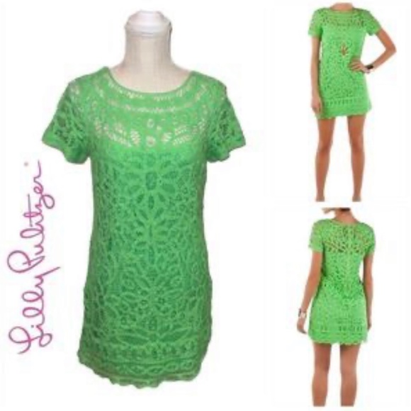 Lilly Pulitzer Dresses & Skirts - 🤩HOST PICK!🤩Worn Once! Lilly Pulitzer Neon Green Marie Kate Dress Size L